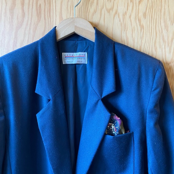 Vintage FRENCH Blue “ 1980’s blazer - Picture 2 of 9